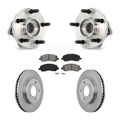 Hub Bearing Assembly Brake Rotor Pad Front Kit For 2009 Dodge Caliber R/T/SXT/SE