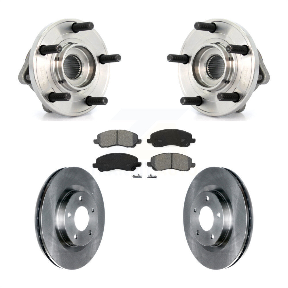 Hub Bearing Brake Rotor And Pad Front Kit For Chrysler 200 Dodge Avenger Sebring