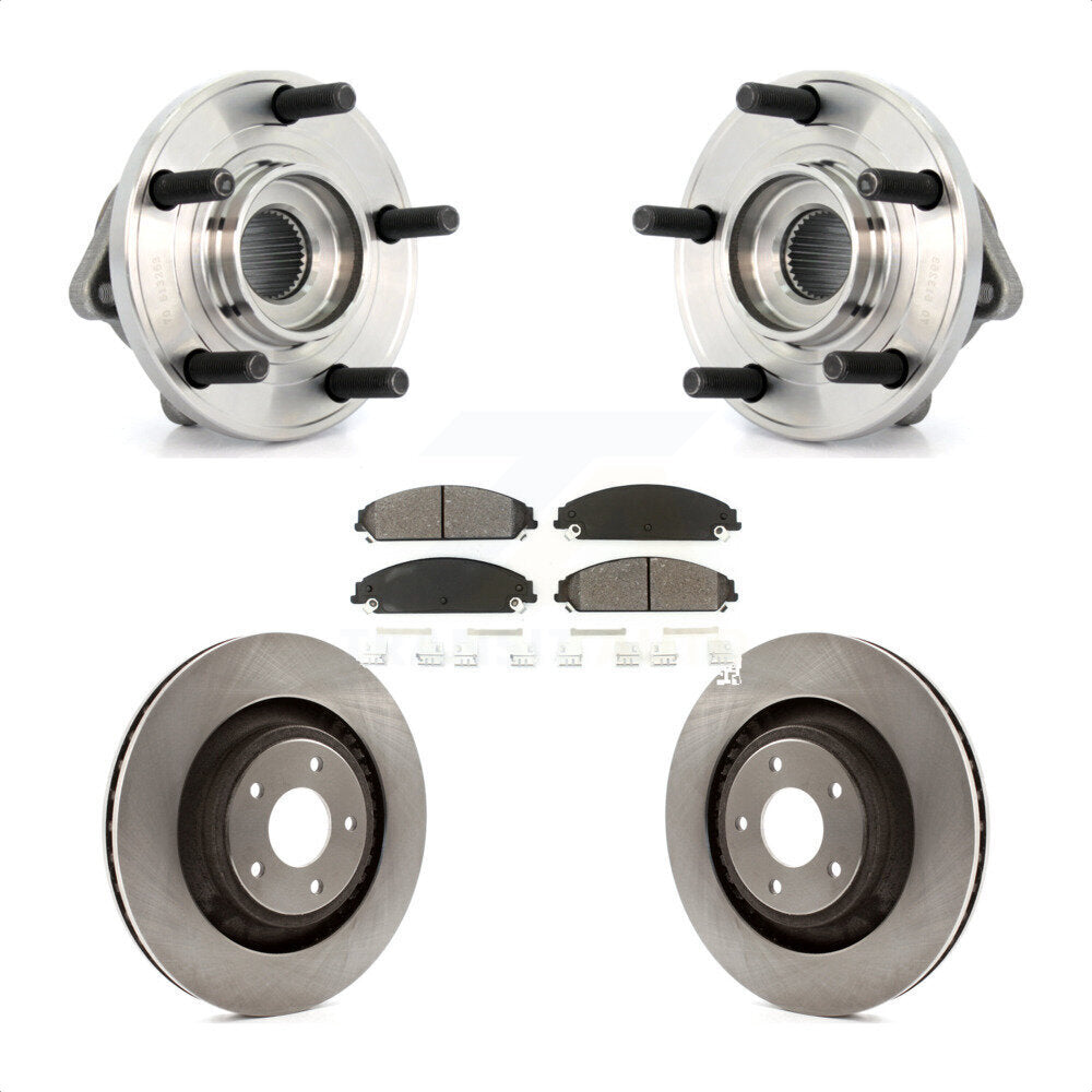 Hub Bearing Brake Rotor And Pad Front Kit For Chrysler 200 Dodge Avenger Caliber