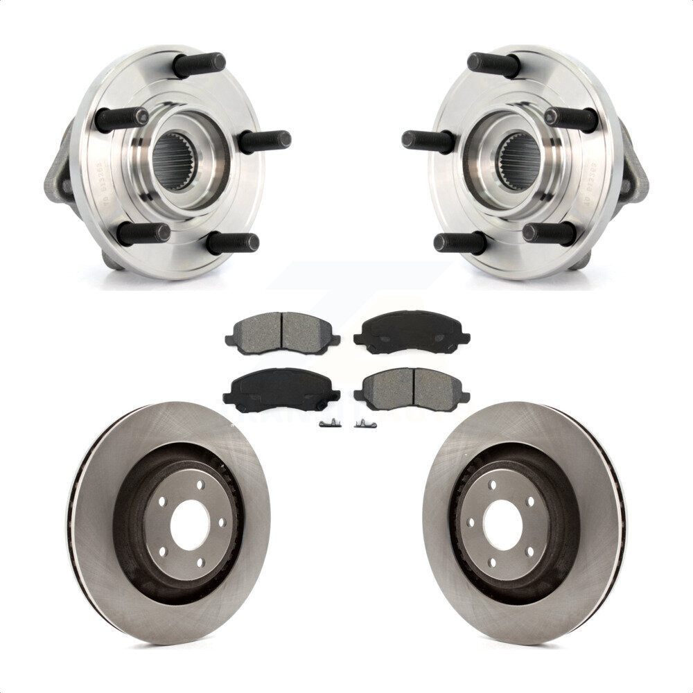 Hub Bearing Brake Rotor And Pad Front Kit For Chrysler 200 Dodge Caliber Avenger