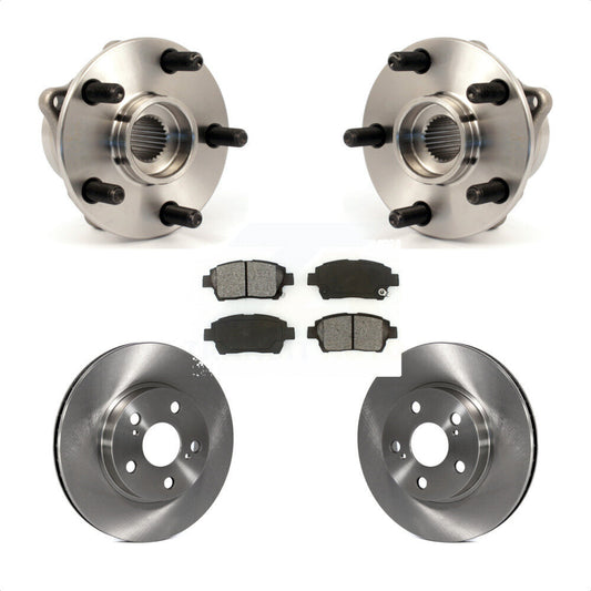 Hub Bearing Assembly Disc Brake Rotor & Pad Front Kit For 2004-2009 Toyota Prius
