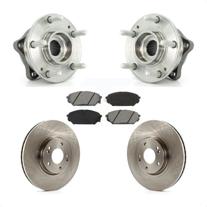 Hub Bearing Assembly Brake Rotor & Pads Front Kit For 2007-2012 Hyundai Veracruz
