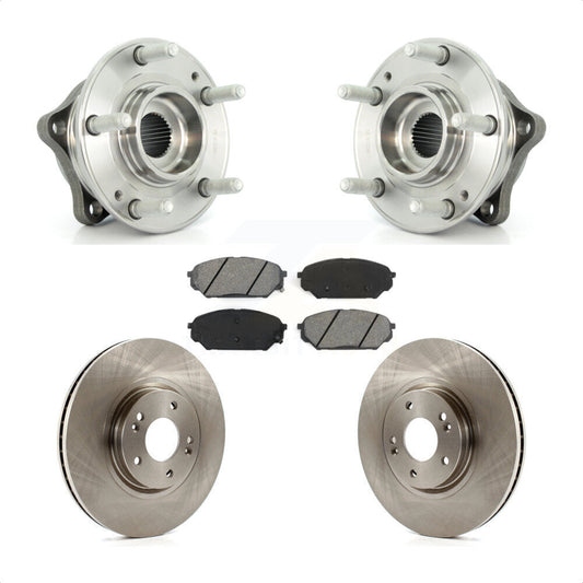 Hub Bearing Assembly Brake Rotor & Pads Front Kit For 2007-2012 Hyundai Veracruz