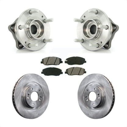 Hub Bearing Assembly Disc Brake Rotor Pad Front Kit For Hyundai Santa Fe XL 3.3L