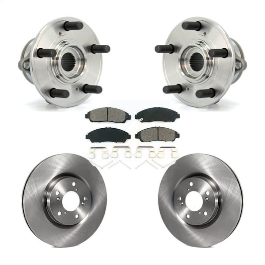 Hub Bearing Assembly Brake Rotor And Pad Front Kit For Honda Pilot Acura MDX ZDX