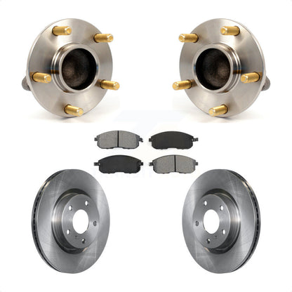 Hub Bearing Assembly Disc Brake Rotor Pad Front Kit For Nissan 350Z INFINITI G35