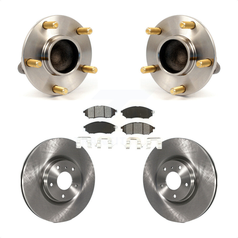 Hub Bearing Assembly Disc Brake Rotor Pad Front Kit For INFINITI G35 Nissan 350Z