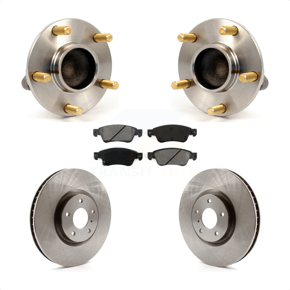 Hub Bearing Assembly Disc Brake Rotors And Pads Front Kit For INFINITI G35