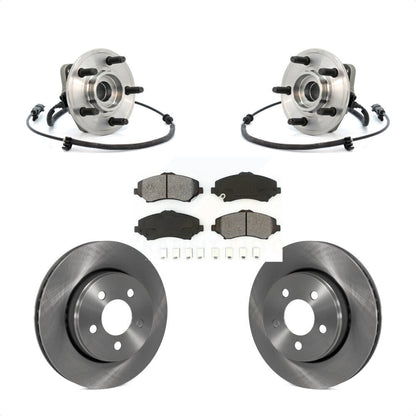 Hub Bearing Assembly Disc Brake Rotor Pad Front Kit For Jeep Liberty Dodge Nitro