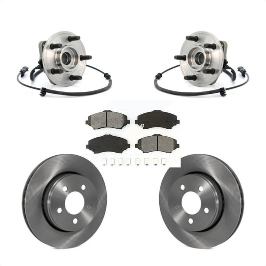 Hub Bearing Assembly Disc Brake Rotor Pad Front Kit For Jeep Liberty Dodge Nitro