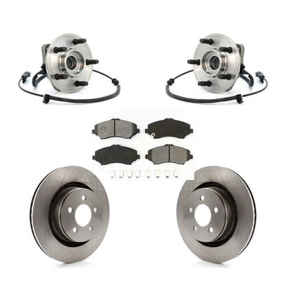 Hub Bearing Assembly Disc Brake Rotor Pad Front Kit For Jeep Liberty Dodge Nitro