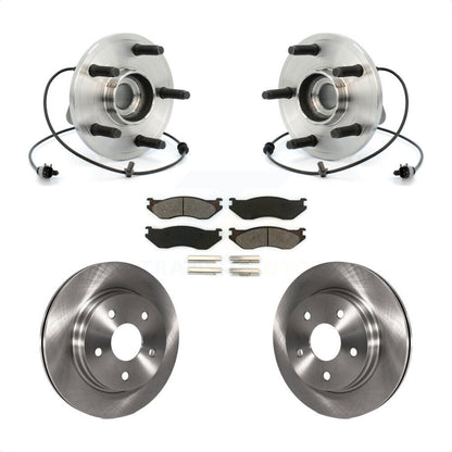 Hub Bearing Assembly Disc Brake Rotors And Pads Front Kit For 2006 Dodge Durango