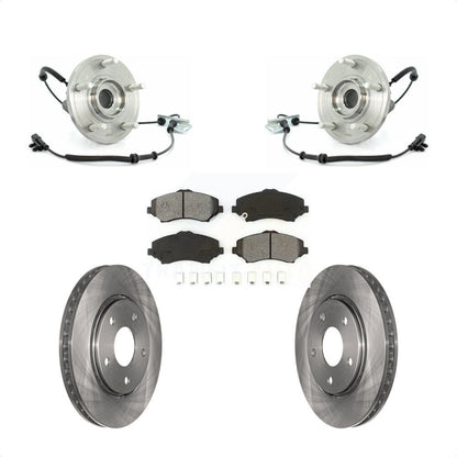 Hub Bearing Brake Rotor & Pads Front Kit For Dodge Grand Caravan Chrysler Town