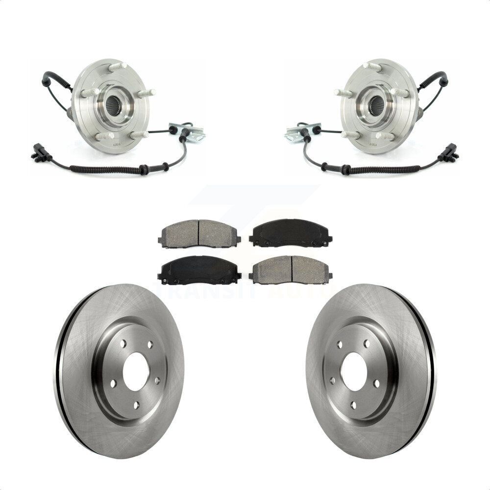 Hub Bearing Assembly Disc Brake Rotors And Pads Front Kit For Volkswagen Routan