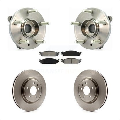 Hub Bearing Assembly Disc Brake Rotor & Pads Front Kit For 2009-2010 Lincoln MKS
