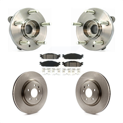 Hub Bearing Disc Brake Rotor Pads Front Kit For Ford Flex Taurus Lincoln MKT MKS