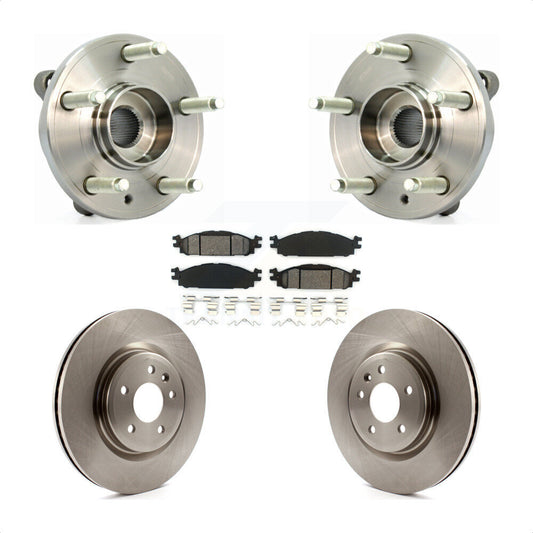 Hub Bearing Disc Brake Rotor Pads Front Kit For Ford Flex Taurus Lincoln MKT MKS