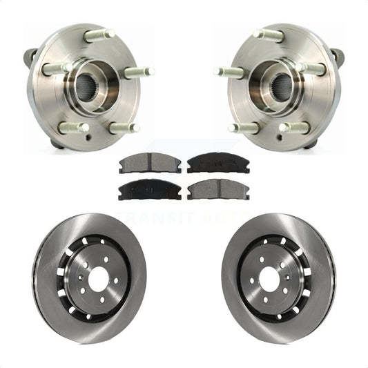 Hub Bearing Disc Brake Rotor Pads Front Kit For Ford Flex Taurus Lincoln MKT MKS
