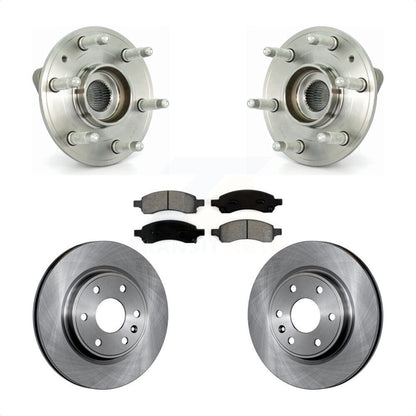 Hub Bearing Brake Rotor And Pad Front Kit For GMC Acadia Buick Enclave Chevrolet