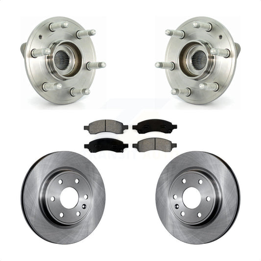 Hub Bearing Brake Rotor And Pad Front Kit For GMC Acadia Buick Enclave Chevrolet