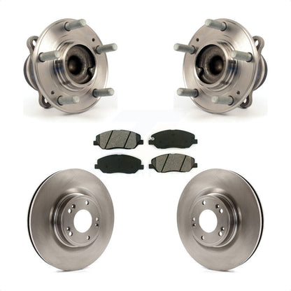 Hub Bearing Disc Brake Rotor & Pads Front Kit For 2009-2011 Hyundai Genesis 3.8L