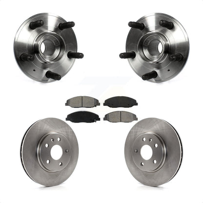 Hub Bearing Assembly Brake Rotor & Pad Front Kit For 2012-2013 Cadillac CTS 6.2L