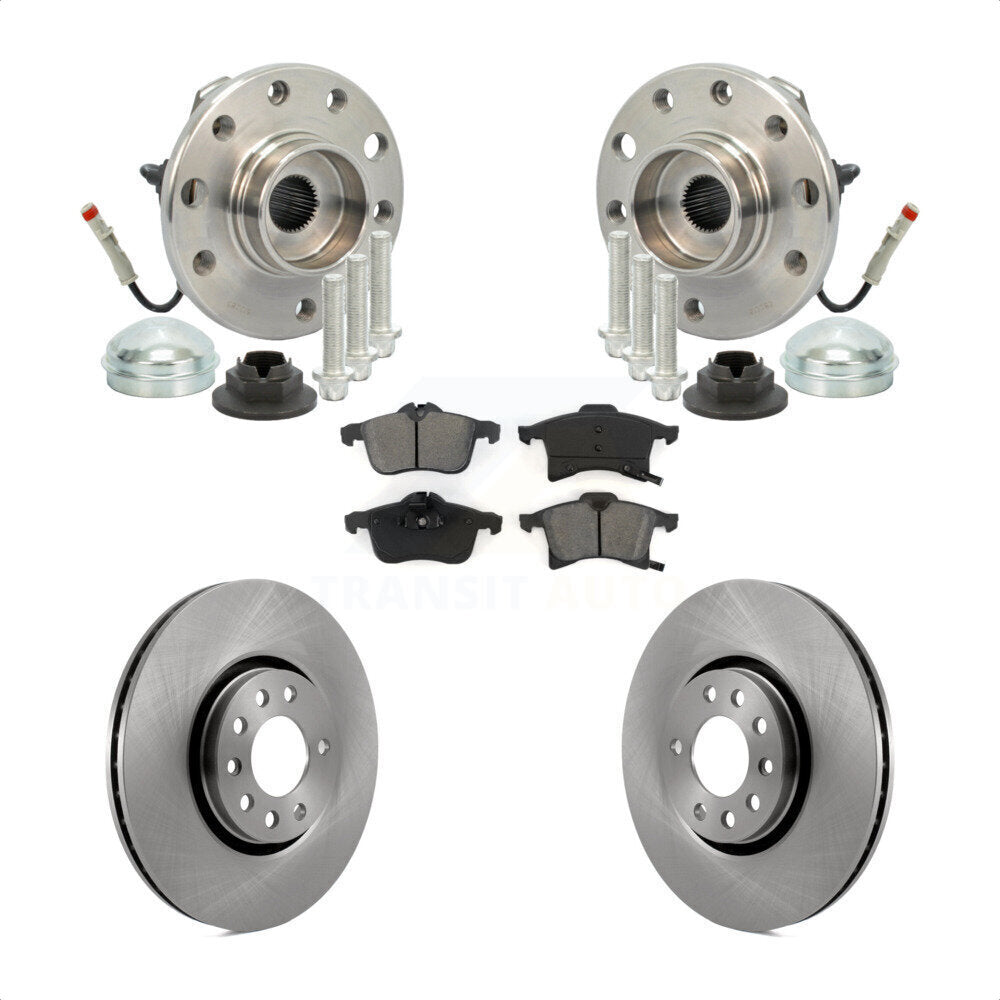 Hub Bearing Assembly Disc Brake Rotor & Pad Front Kit For 2008-2009 Saturn Astra