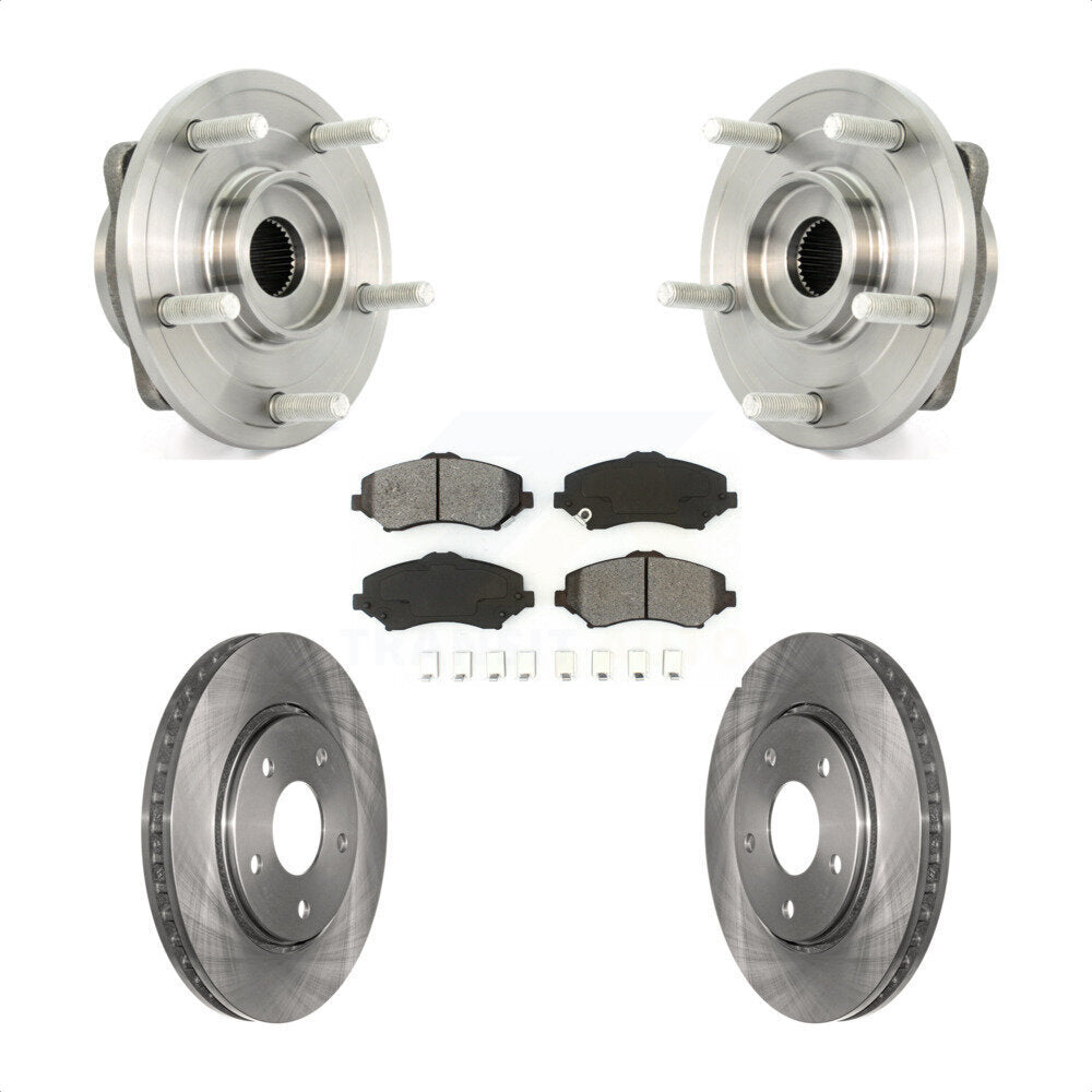 Hub Bearing Assembly Disc Brake Rotors And Pads Front Kit For Dodge Journey