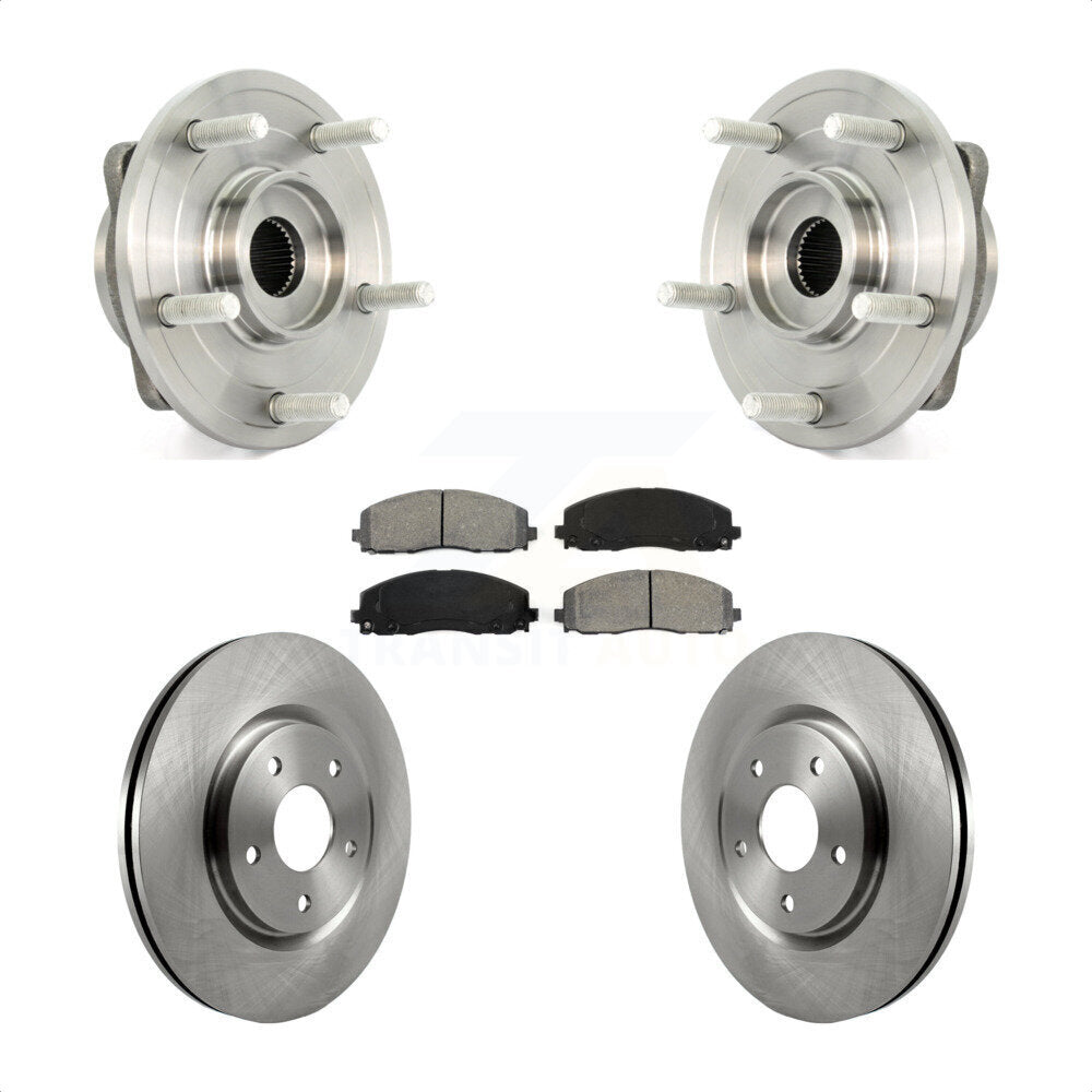 Hub Bearing Assembly Disc Brake Rotors And Pads Front Kit For Dodge Journey