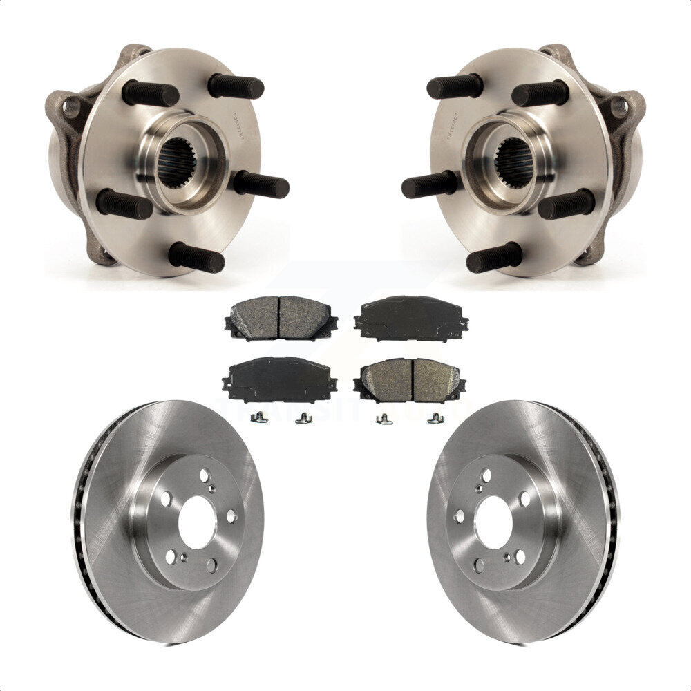 Hub Bearing Disc Brake Rotor Pad Front Kit For Toyota Prius Lexus CT200h Plug-In