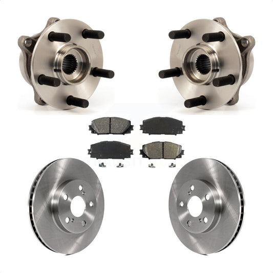 Hub Bearing Disc Brake Rotor Pad Front Kit For Toyota Prius Lexus CT200h Plug-In