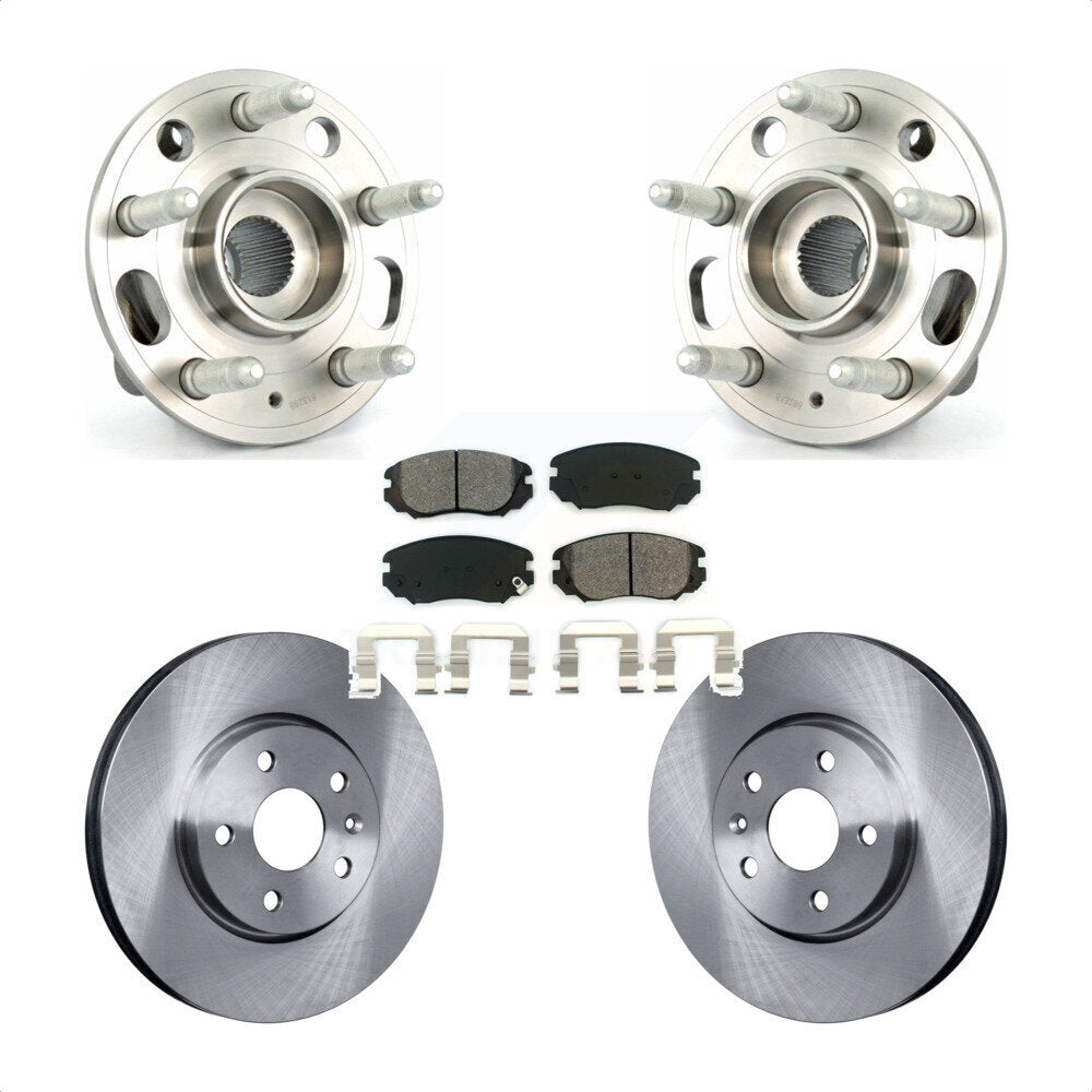 Hub Bearing Brake Rotor & Pads Front Kit For Chevrolet Equinox GMC Terrain Buick