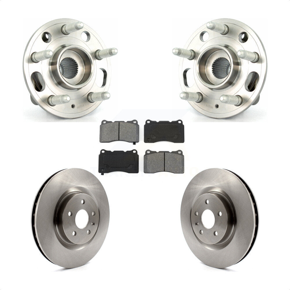 Hub Bearing Brake Rotor Pad Front Kit For 12-13 Buick Regal With Brembo Calipers