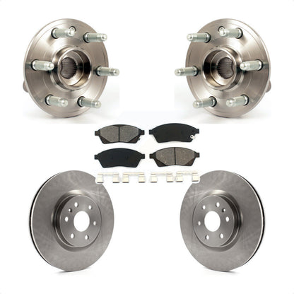 Hub Bearing Assembly Disc Brake Rotor & Pad Front Kit For Cadillac SRX Saab 9-4X