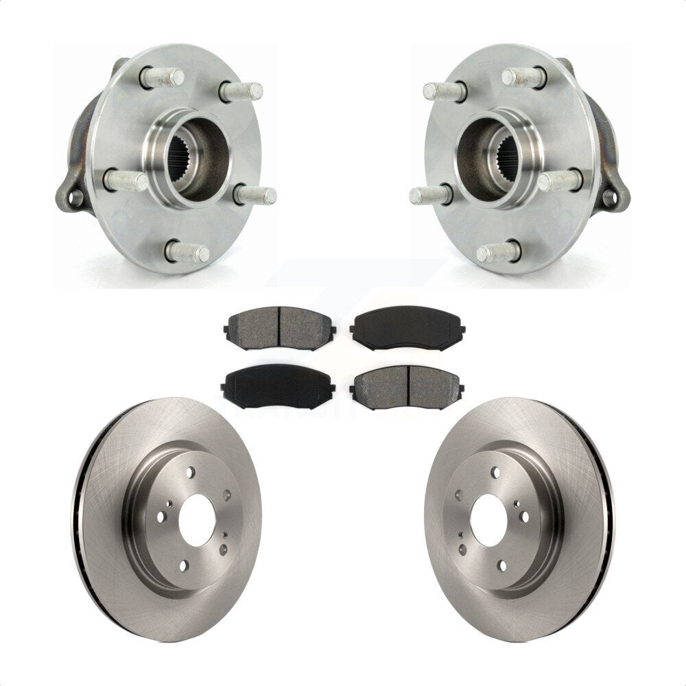 Hub Bearing Assembly Brake Rotor Pad Front Kit For 2006-2013 Suzuki Grand Vitara