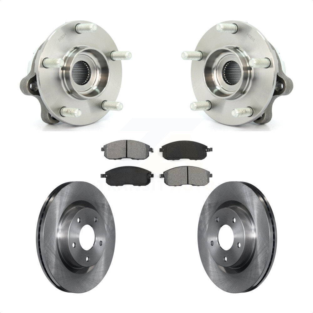 Hub Bearing Assembly Disc Brake Rotors And Pads Front Kit For Nissan Altima