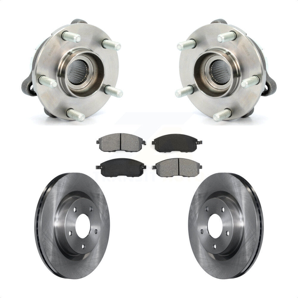 Hub Bearing Assembly Disc Brake Rotors And Pads Front Kit For Nissan Altima