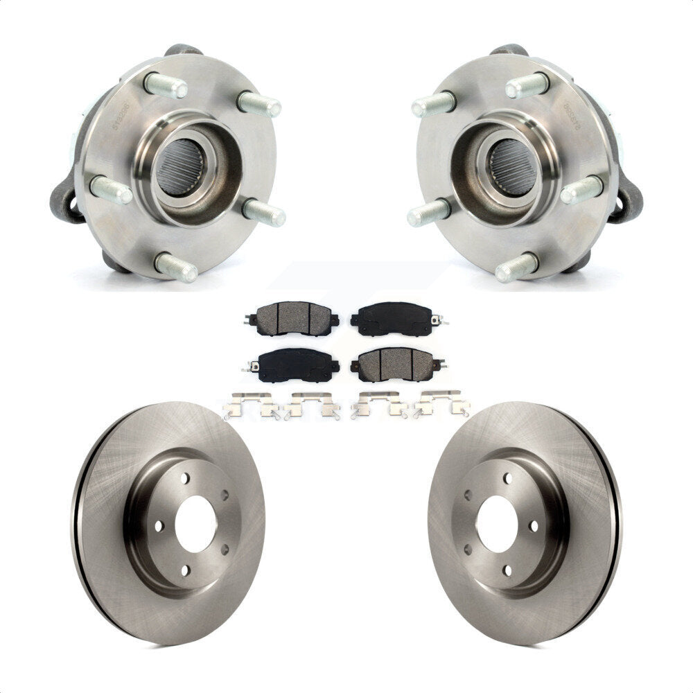 Hub Bearing Assembly Disc Brake Rotors And Pads Front Kit For Nissan Altima