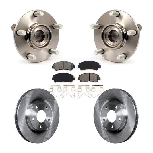 Hub Bearing Assembly Disc Brake Rotor And Pads Front Kit For Nissan Rogue Select