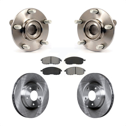 Hub Bearing Brake Rotor Pad Front Kit For 2007-2012 Nissan Sentra SE-R with 2.5L