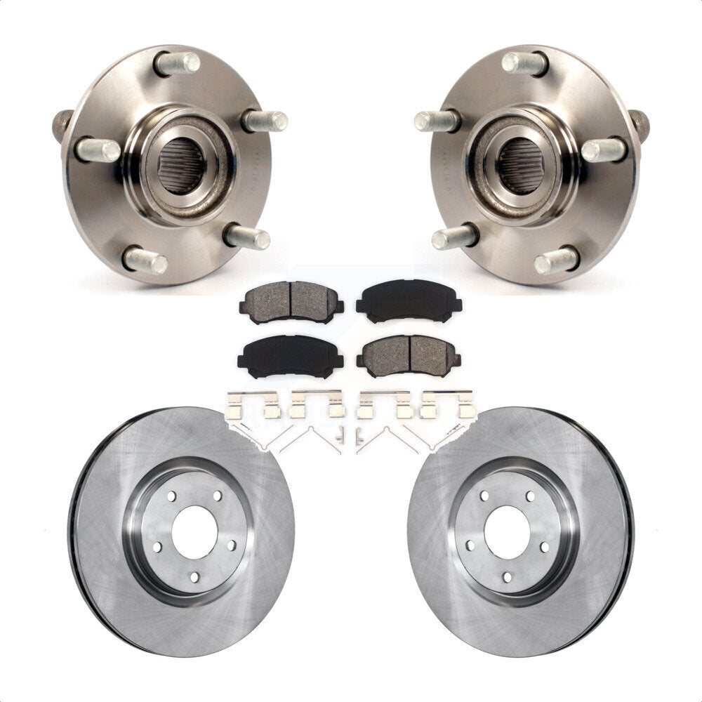 Hub Bearing Brake Rotor & Pads Front Kit For Nissan Sentra SE-R Spec V with 2.5L