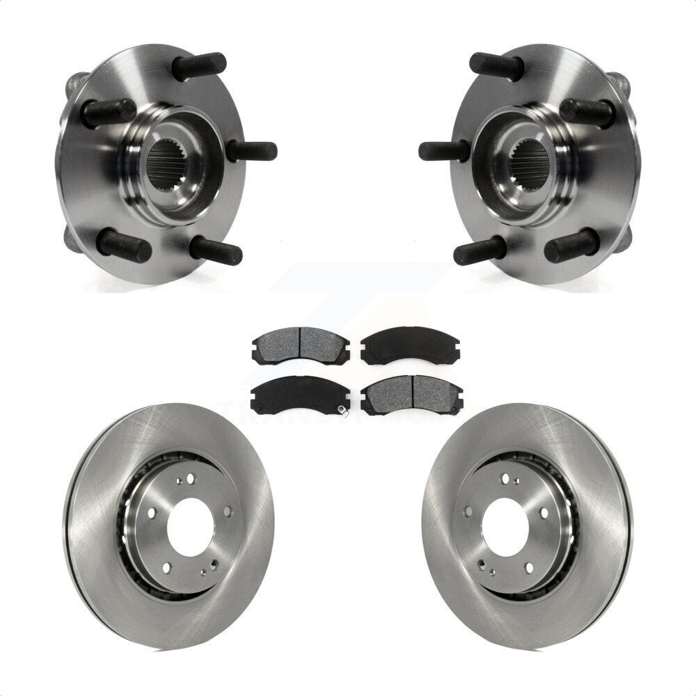 Hub Bearing Assembly Disc Brake Rotors And Pads Front Kit For Mitsubishi Lancer