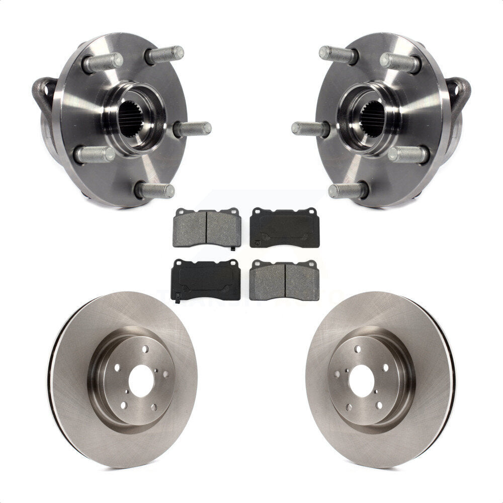 Hub Bearing Assembly Disc Brake Rotor & Pad Front Kit For Subaru Impreza WRX STI
