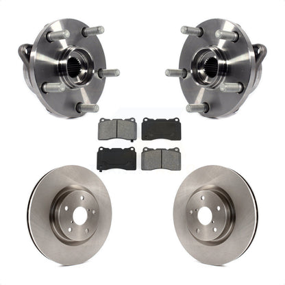 Hub Bearing Assembly Disc Brake Rotor & Pad Front Kit For Subaru Impreza WRX STI