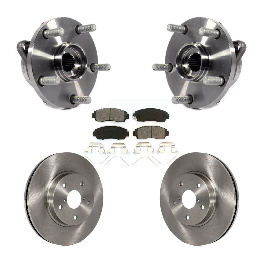 Hub Bearing Assembly Brake Rotor Pads Front Kit For 2016-2019 Subaru Legacy 2.5L