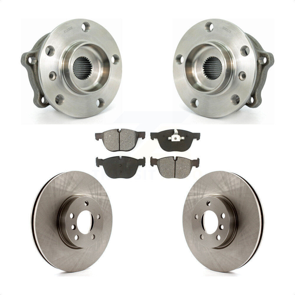 Hub Bearing Assembly Disc Brake Rotors And Pads Front Kit For BMW X5 X6