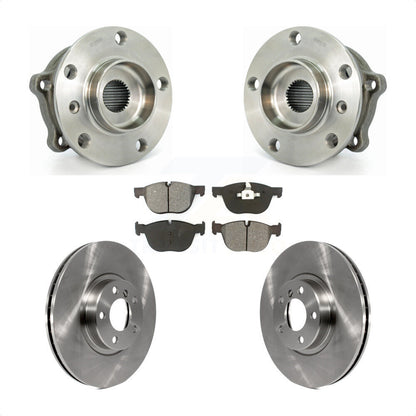 Hub Bearing Assembly Brake Rotor & Pads Front Kit For BMW X5 X6 M12 X 1.5 Thread