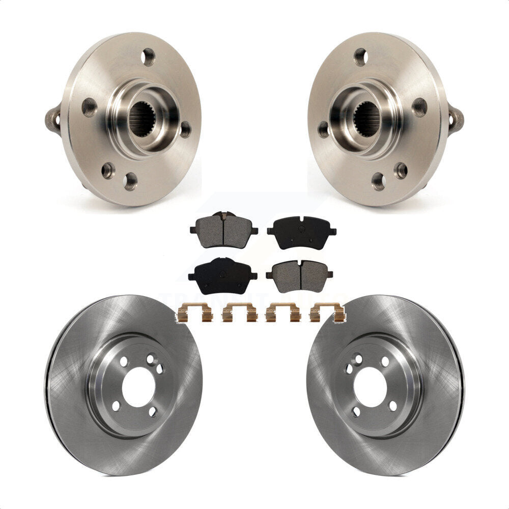 Hub Bearing Assembly Disc Brake Rotors And Pads Front Kit For Mini Cooper