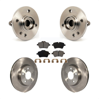 Hub Bearing Assembly Brake Rotor & Pads Front Kit For 2014-2015 Mini Cooper 1.6L