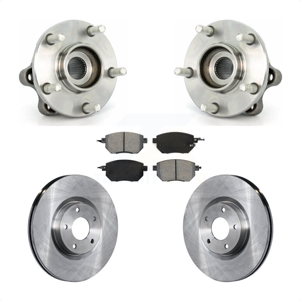 Hub Bearing Assembly Disc Brake Rotor Pads Front Kit For 2003-2004 Nissan Murano